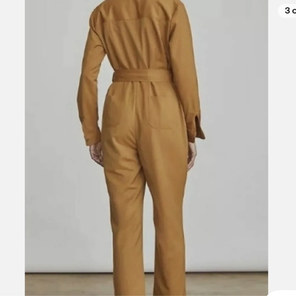 Elizabeth and James Utility Dressy Girl Belted Jumpsuit in Dirt Road Size S NWT - Picture 7 of 11